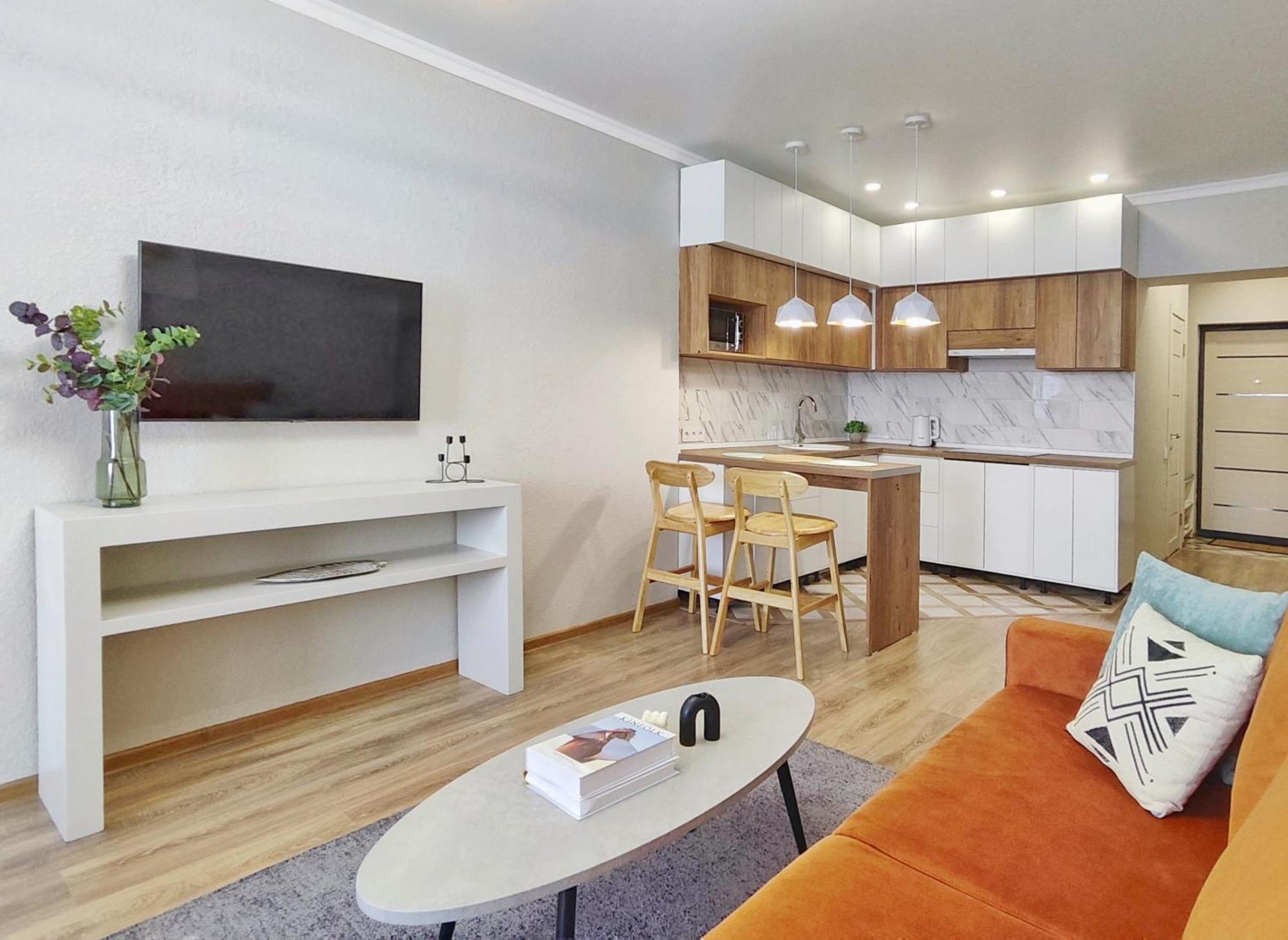 Modern Apartment In Golden Square Almaty Exterior foto